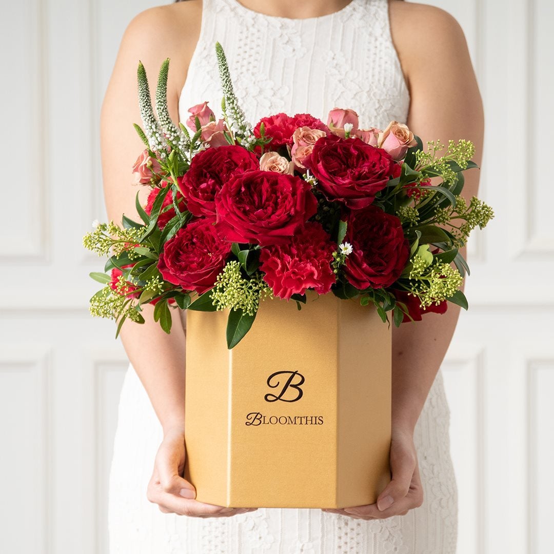 Tessie David Austin Rose Flower Box (VDV)