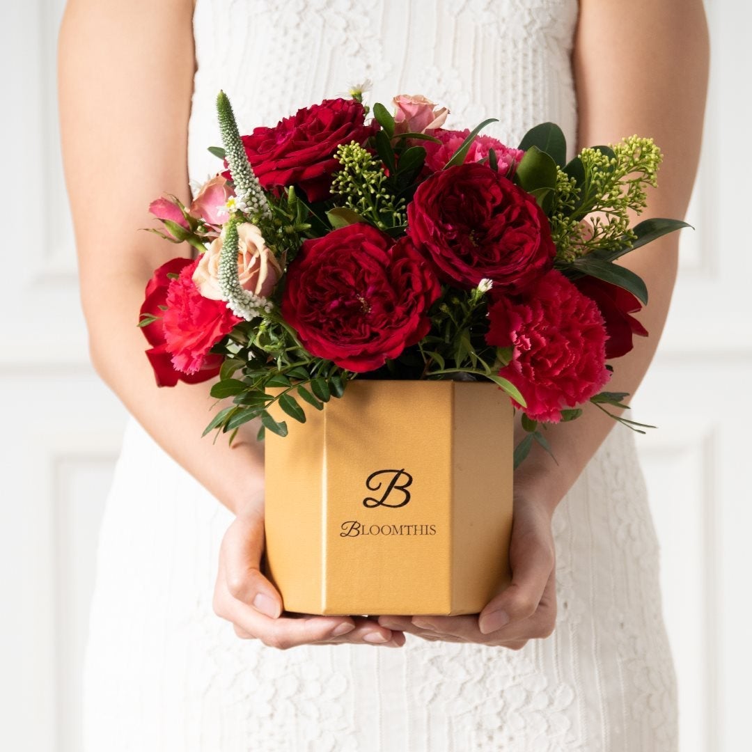 Tessie David Austin Rose Flower Box (VD)