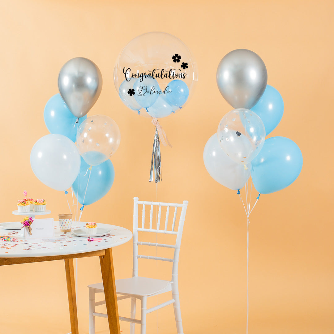 Baby Blue Helium Party Balloons