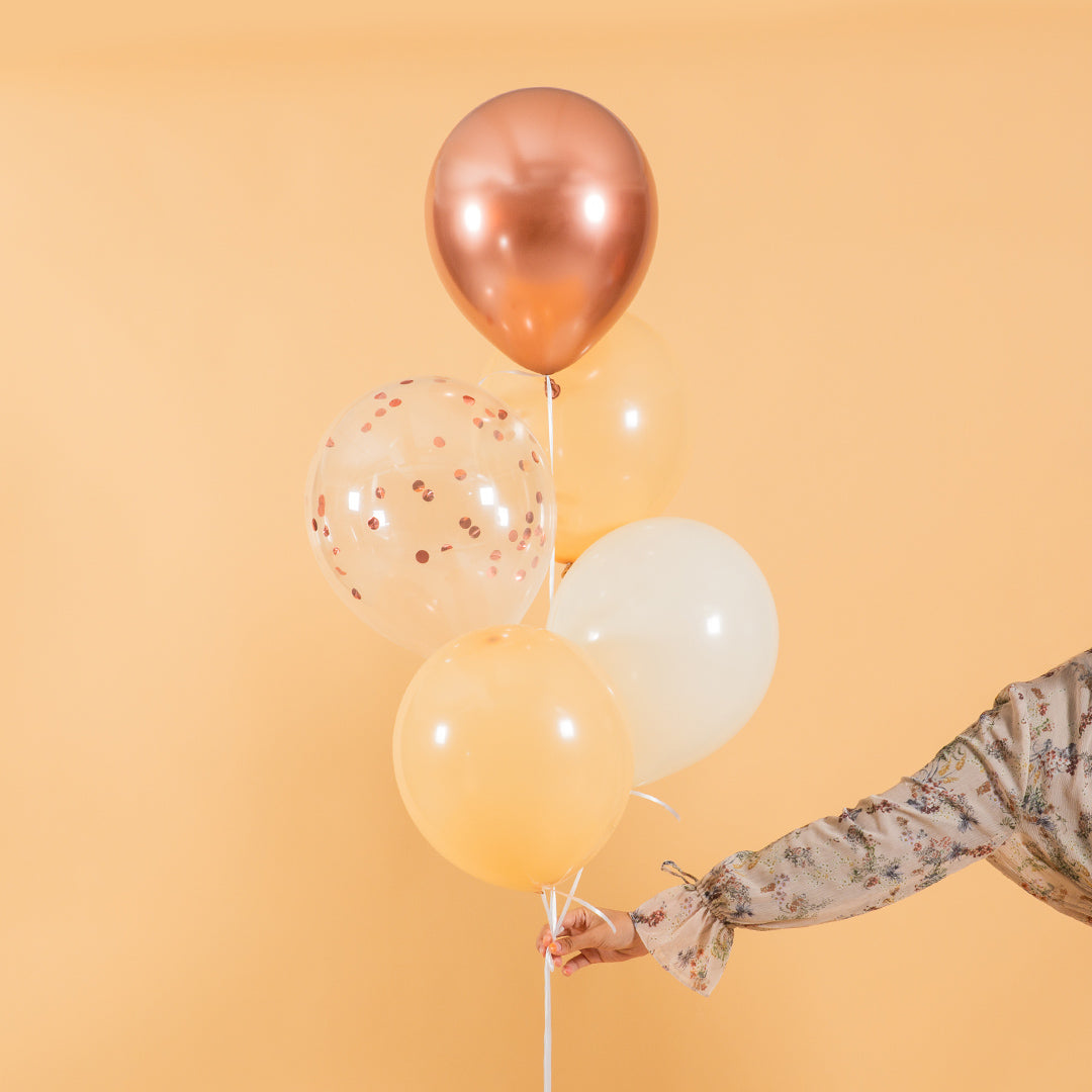 Eartha Beige Helium Birthday Balloon Set