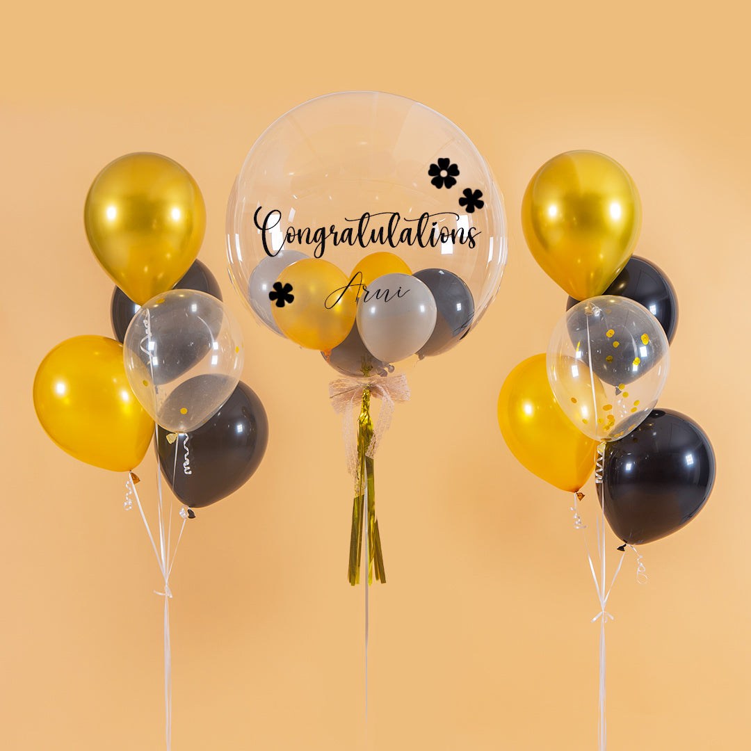Glamour Gold Helium Bobo Balloon Free Delivery BloomThis