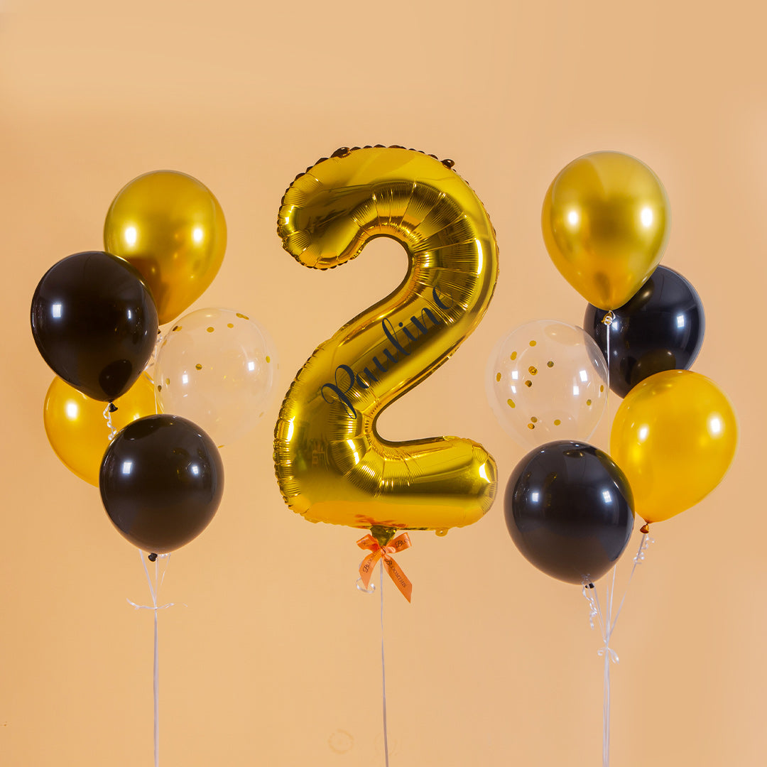 Glamour Gold Helium Foil Birthday Number Balloon