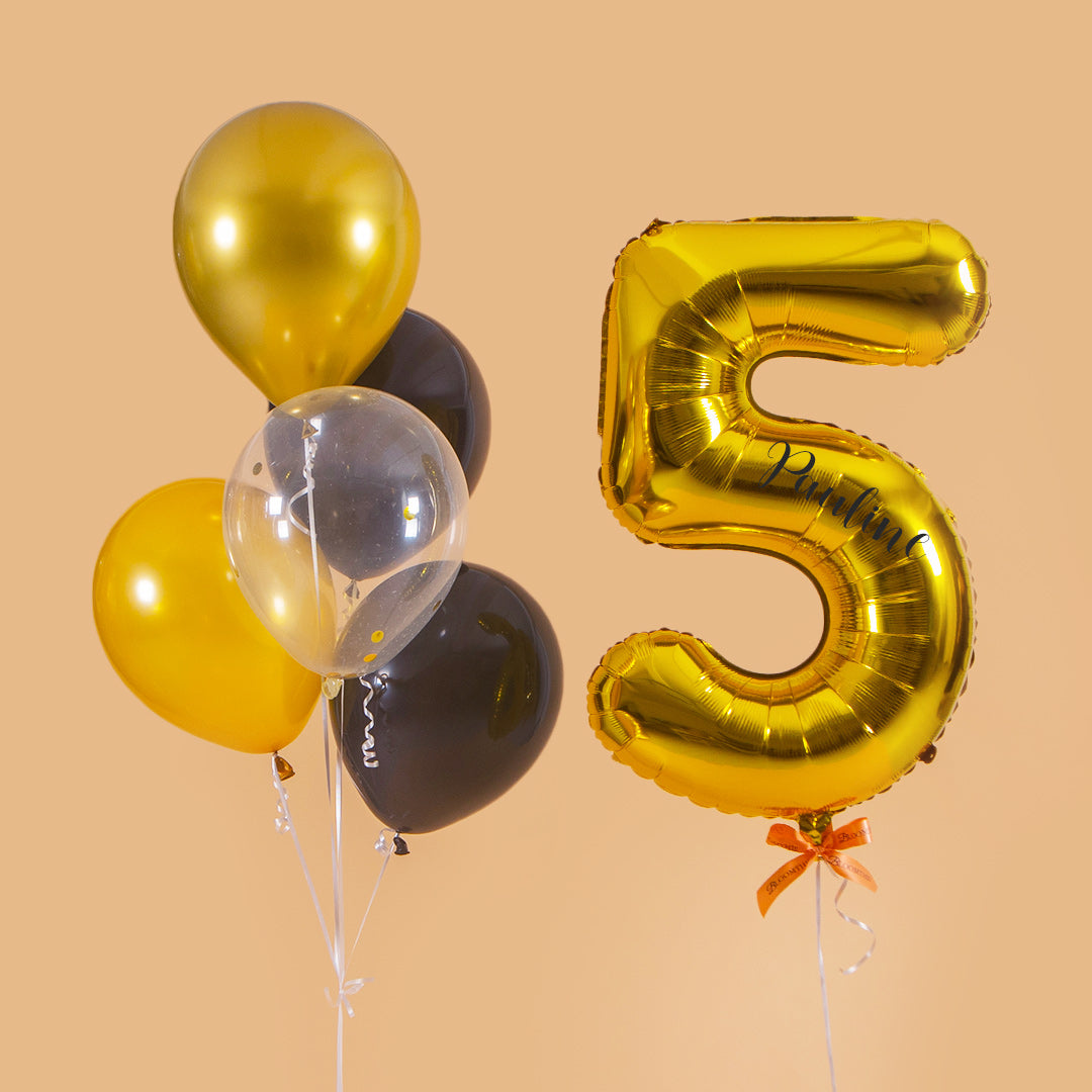 Glamour Gold Helium Foil Birthday Number Balloon