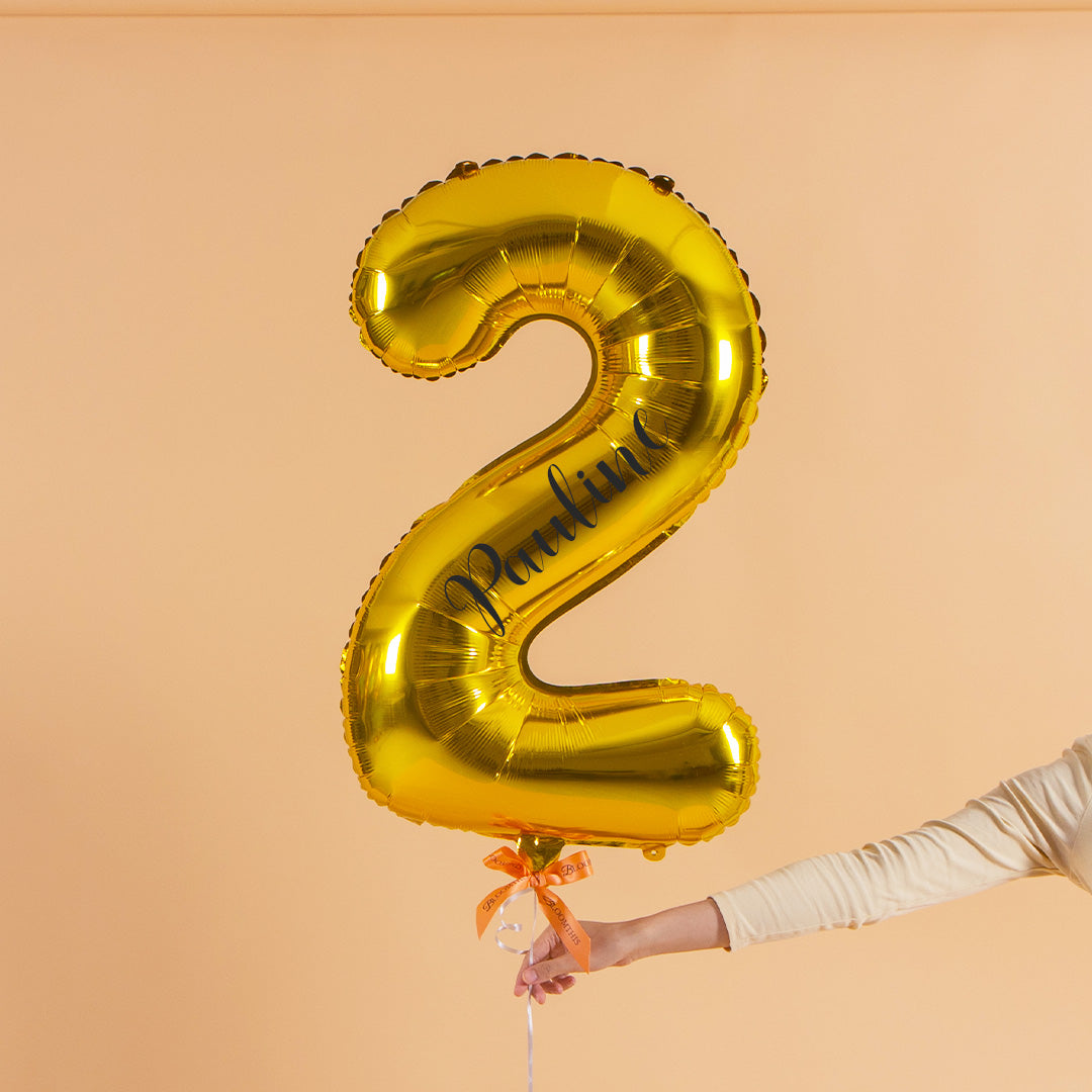 Glamour Gold Helium Foil Birthday Number Balloon