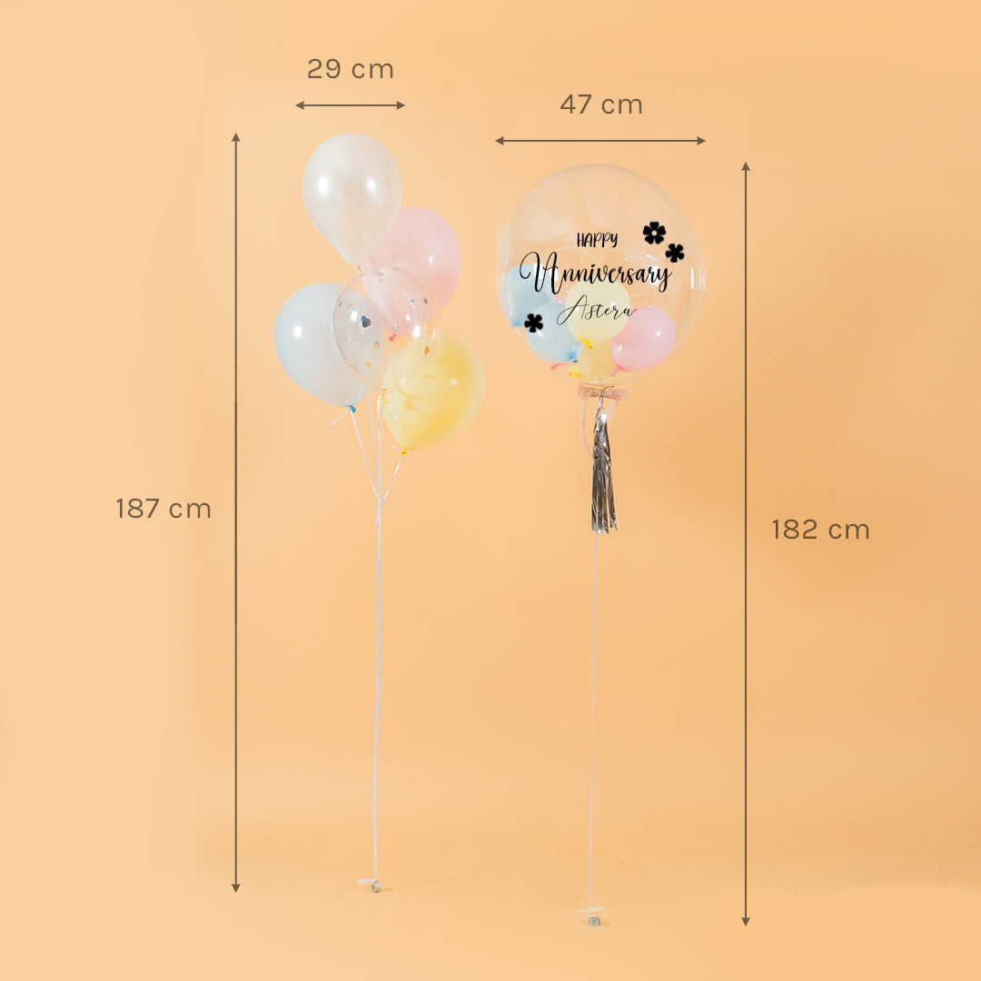 Pastel Candy Helium Balloon Bouquet