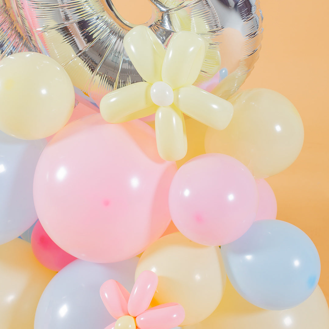 Pastel Candy Marquee Number Birthday Balloon