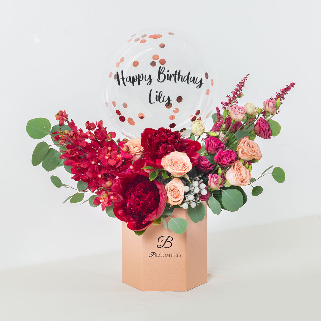 Philippina Peony Balloon Flower Box