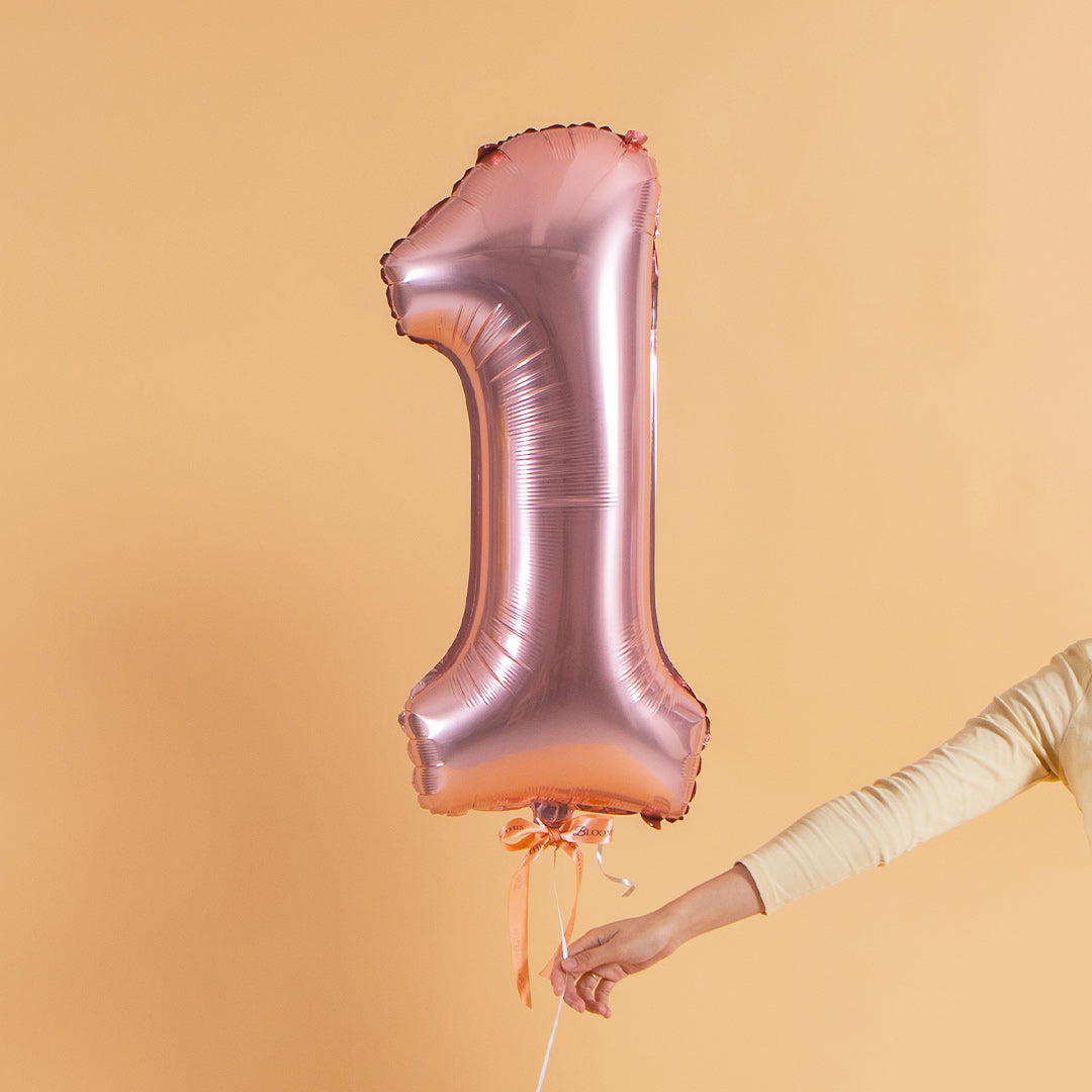 Pretty Pink Helium Foil Birthday Number Balloon