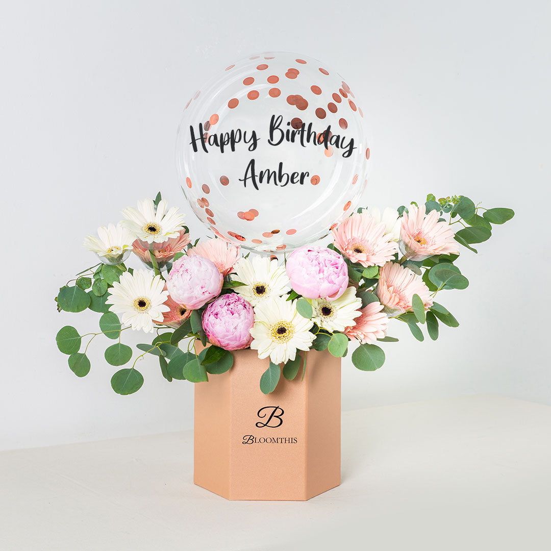 Prunella Peony Balloon Flower Box