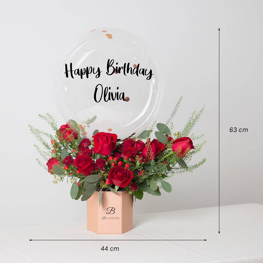 Rosalie Balloon Flower Box