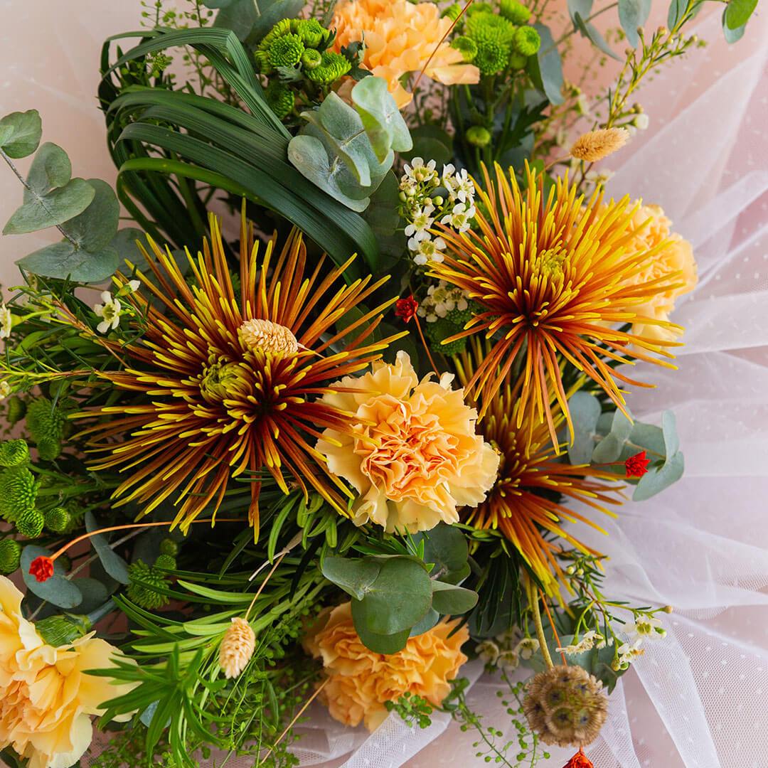 Adora Peach Carnation Bouquet