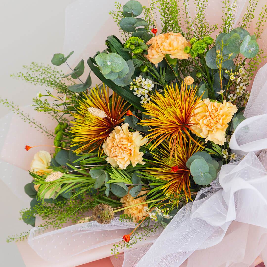 Adora Peach Carnation Bouquet