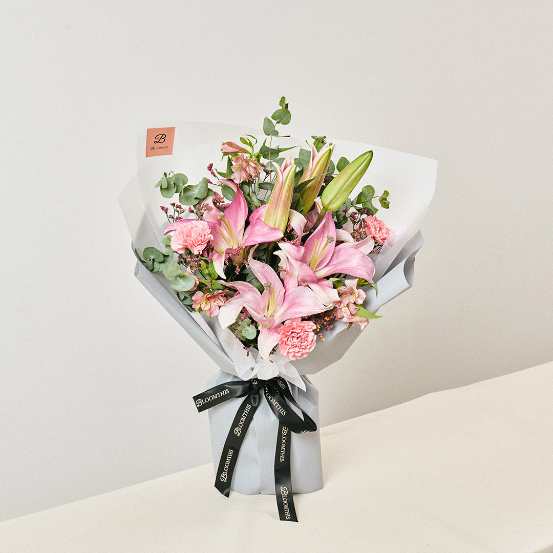 Annabeth Pink Lily Bouquet