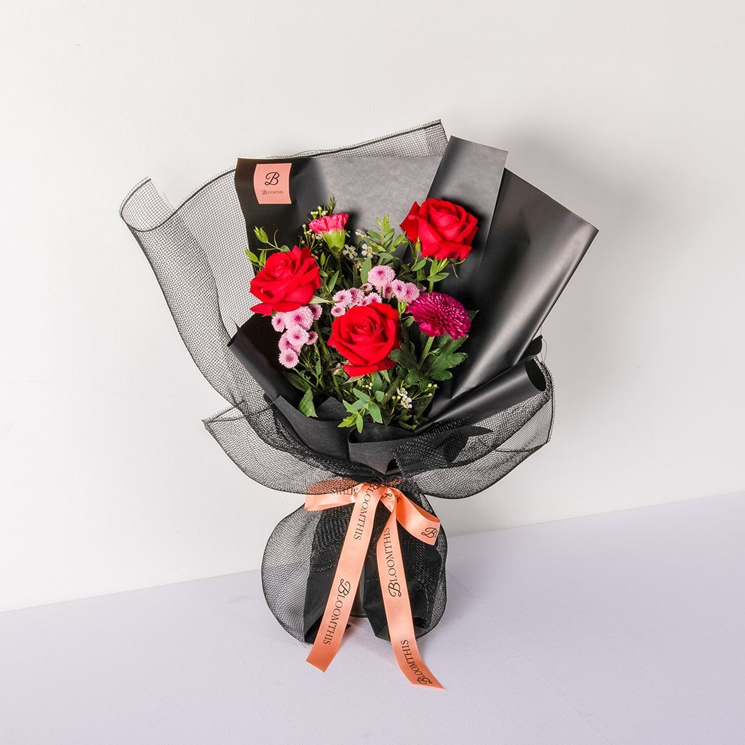 Audrey Black Red Rose Bouquet