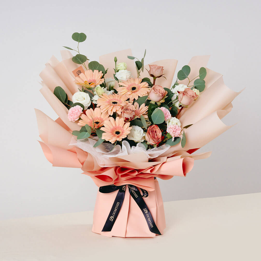 Blake Peach Gerbera Bouquet (VD)
