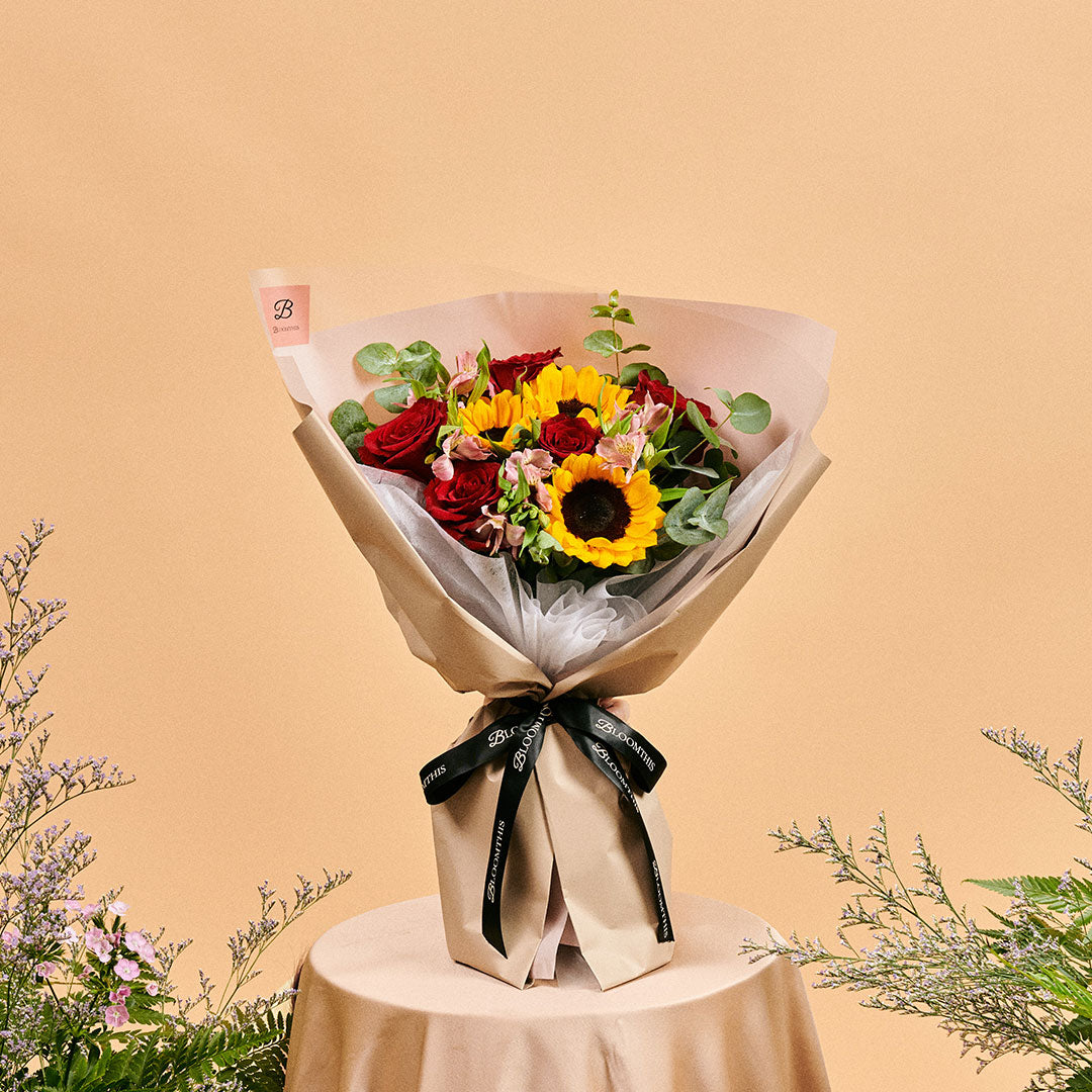 Calypso Sunflower & Rose Bouquet