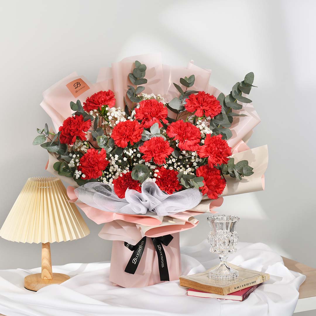 Cameron Red Carnation Bouquet