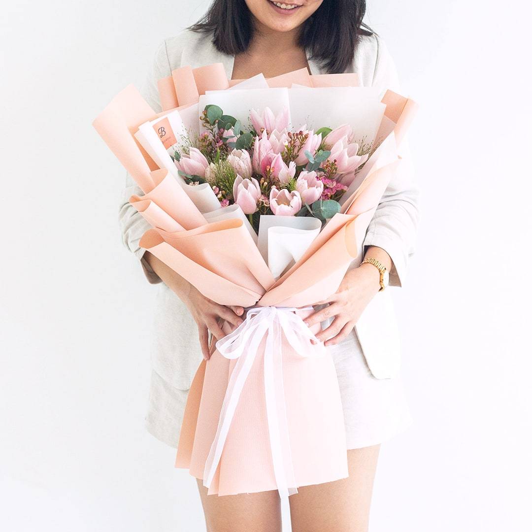Chantal Pink Tulip Bouquet