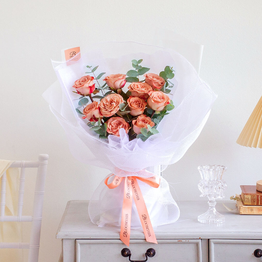 Charlie Cappuccino Rose Bouquet