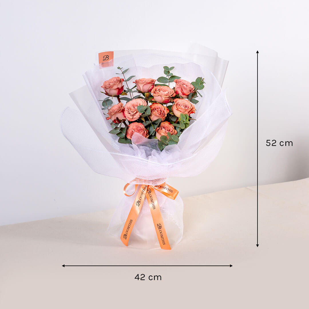 Charlie Cappuccino Rose Bouquet