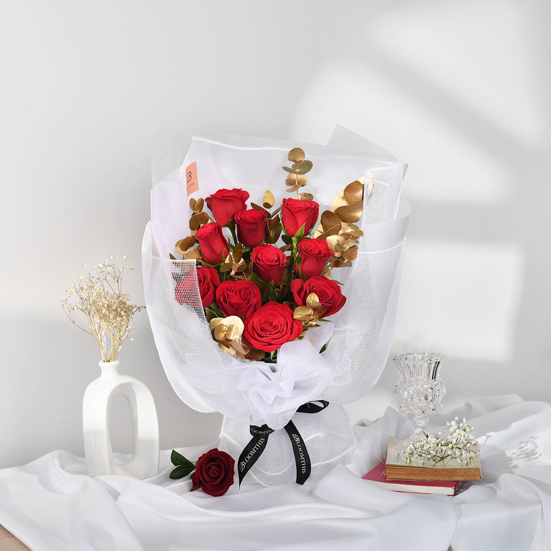 Charlotte Red Rose Bouquet