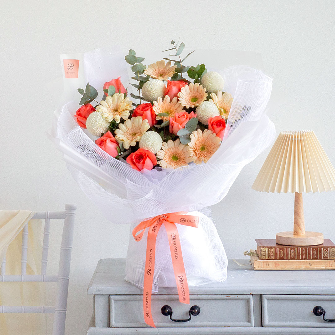 Clementine Orange Rose Bouquet