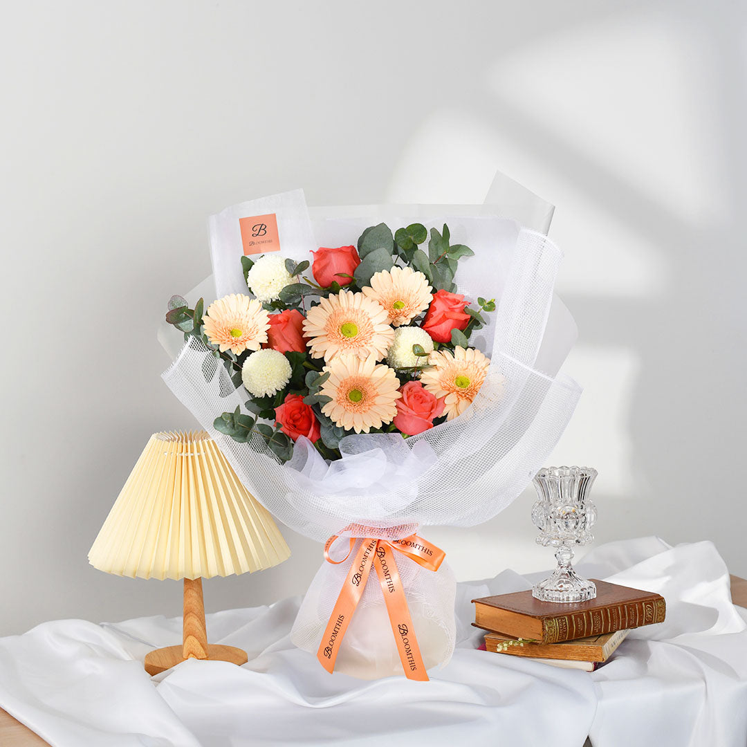 Clementine Orange Rose Bouquet