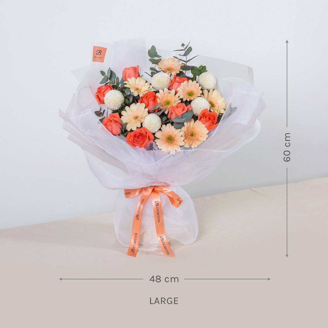 Clementine Orange Rose Bouquet