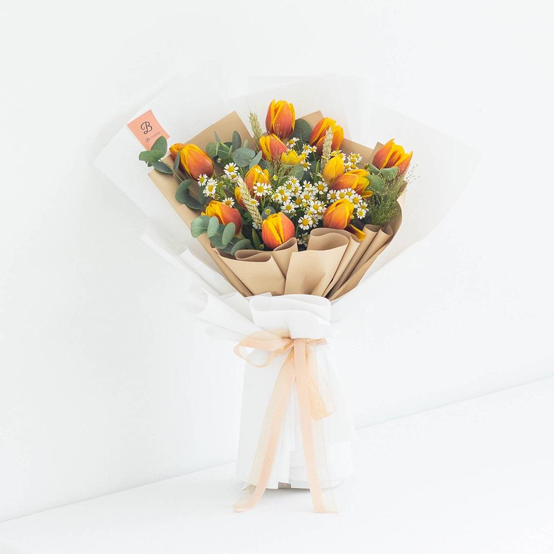 Kirsten Orange Tulip Bouquet