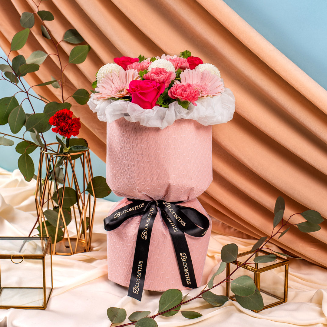 Marilyn Pink Carnation Mother's Day Russian Bouquet (MD)