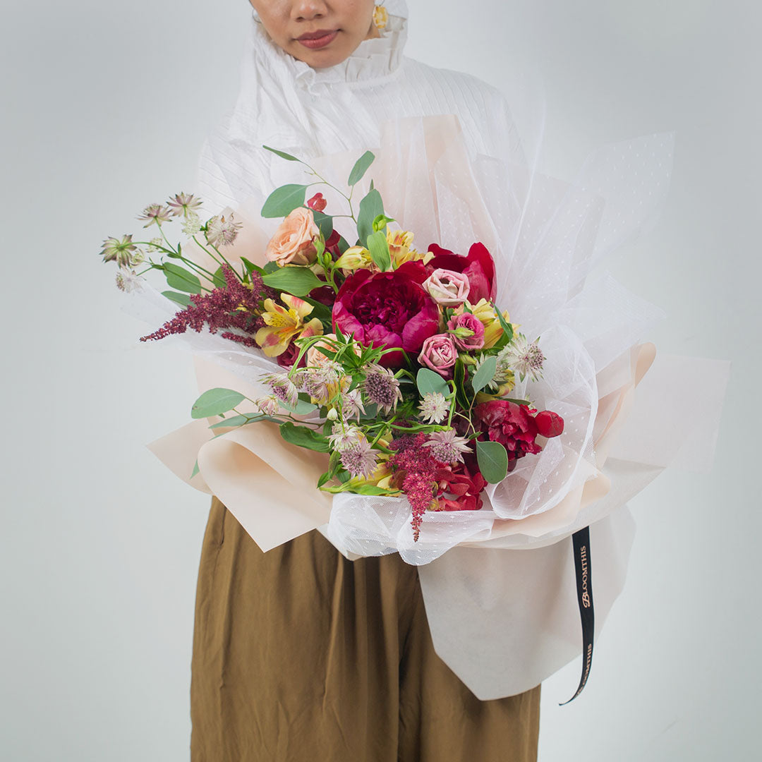 Philippina Red Peony Bouquet