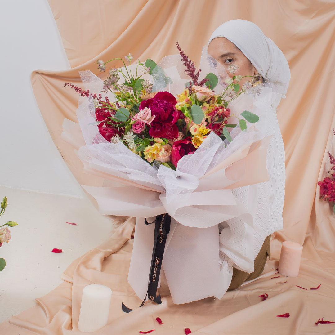 Philippina Red Peony Bouquet