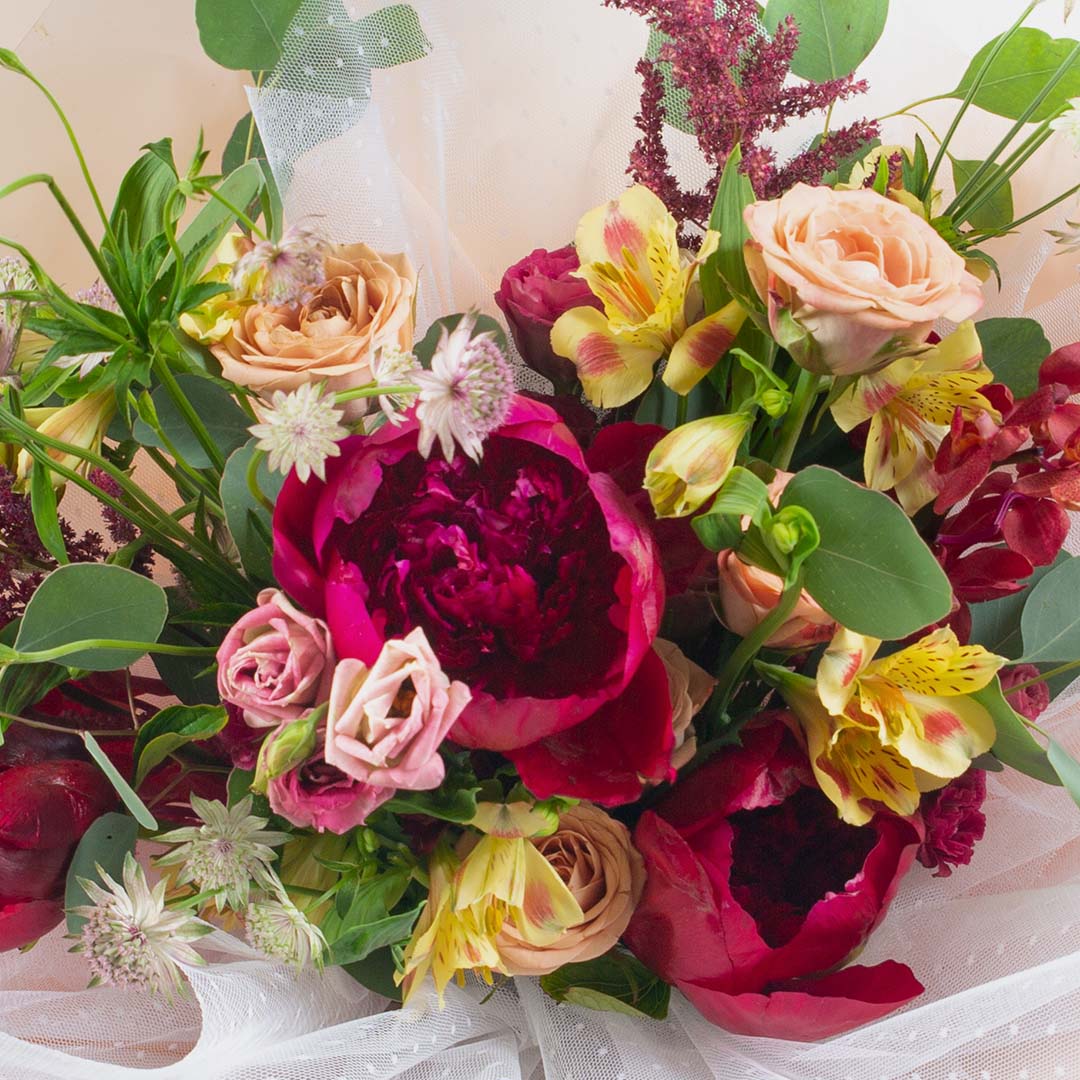 Philippina Red Peony Bouquet