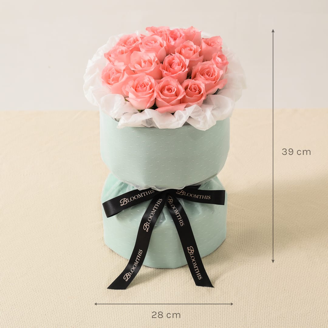 Rachel Pink Rose Hand Bouquet (VDV)