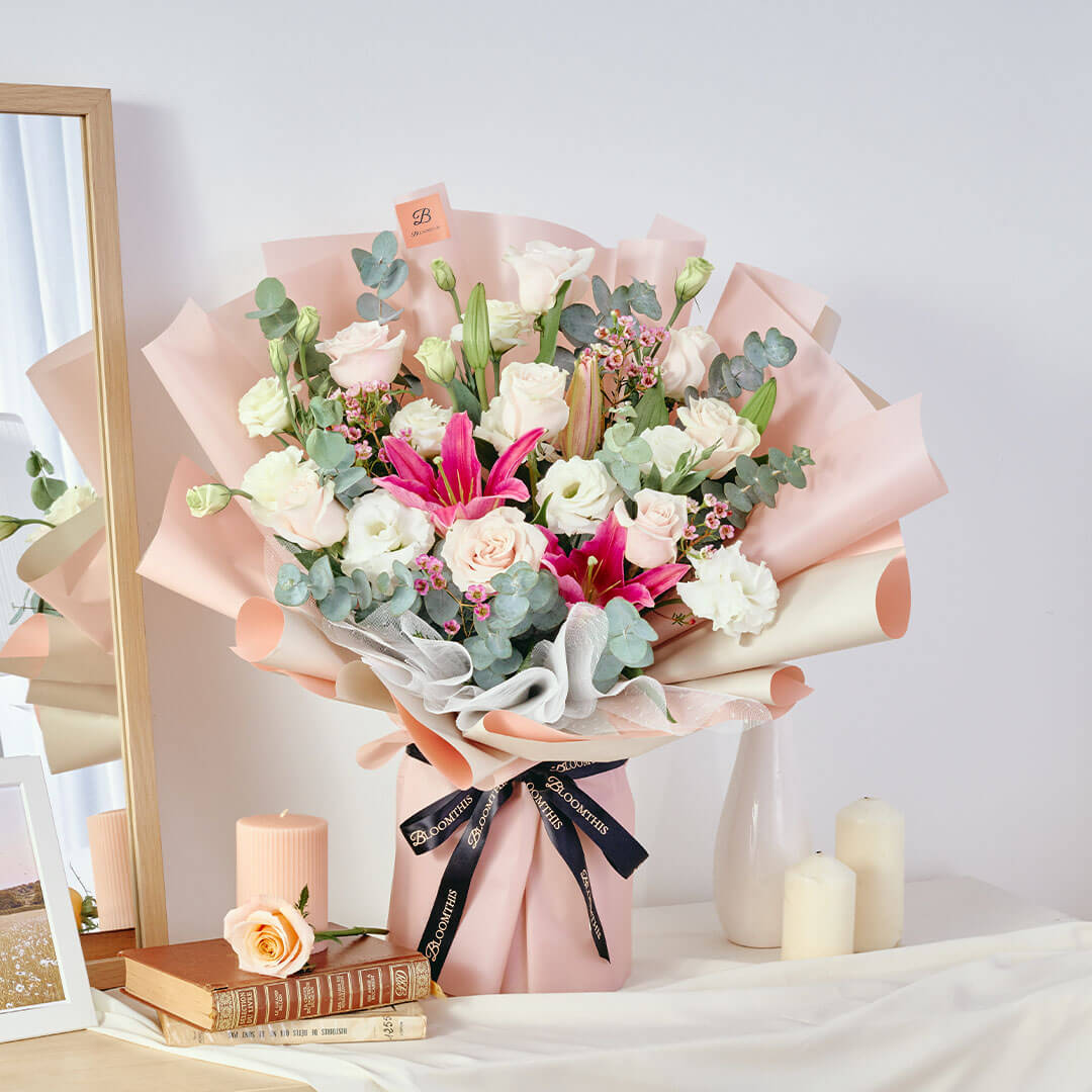Tessa Pink Lily Bouquet (VDV)