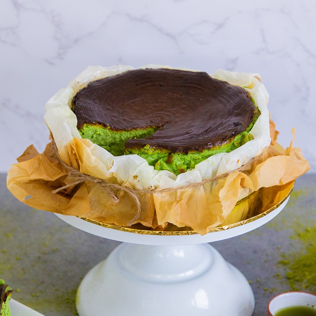 Sweet Stuff Matcha Burnt Cheesecake