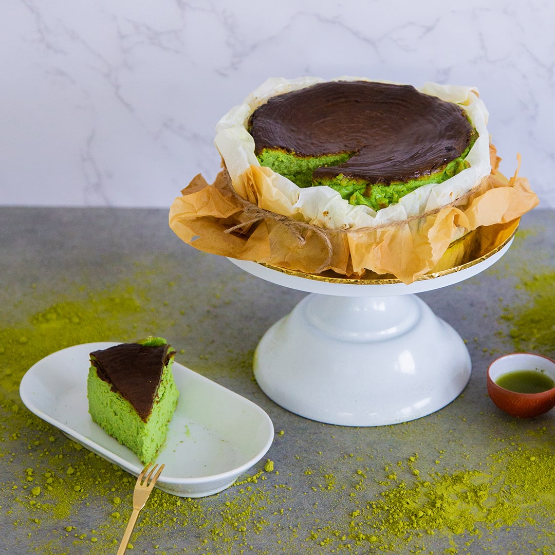 Sweet Stuff Matcha Burnt Cheesecake
