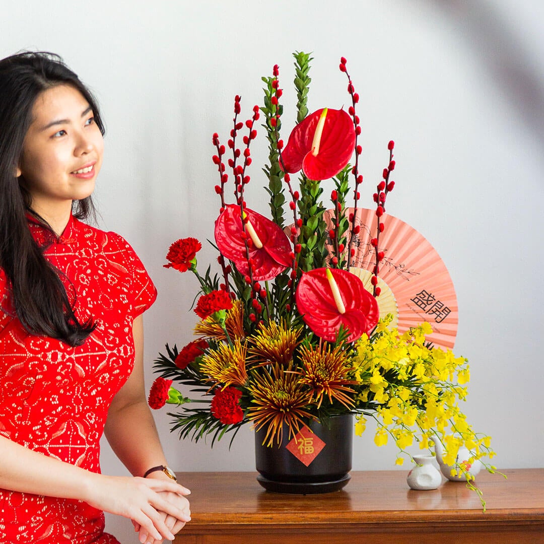 Opulence Chinese New Year Flowers in Pot