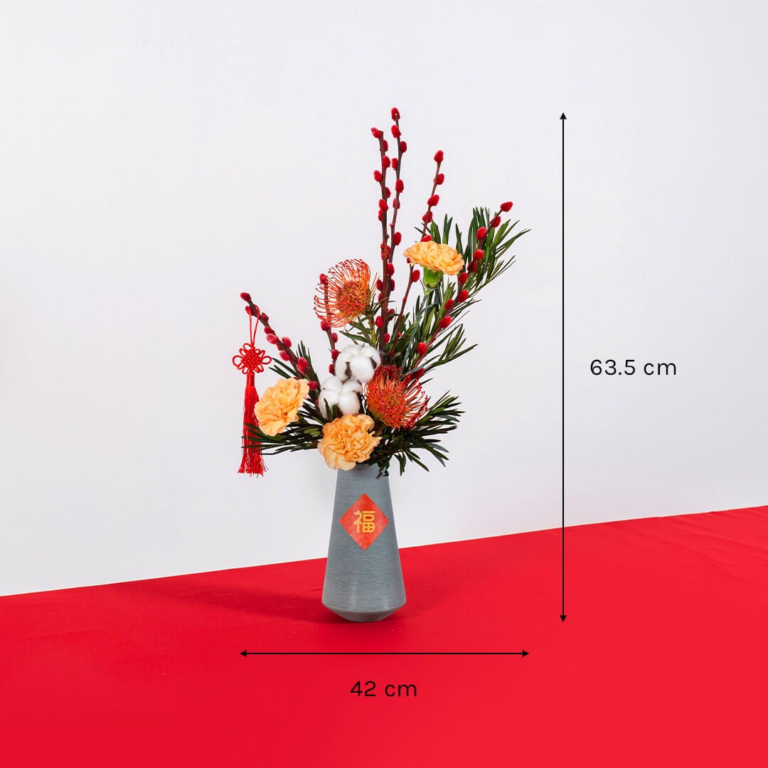Prosperity Chinese New Year Flowers in Vase