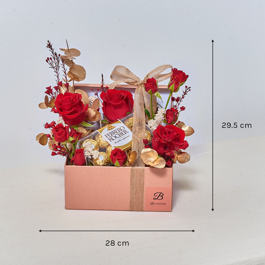 Valentino Flower & Ferrero Chocolate Gift Set