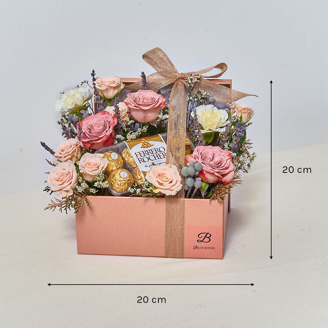 Vittoria Flower & Ferrero Chocolate Gift Set