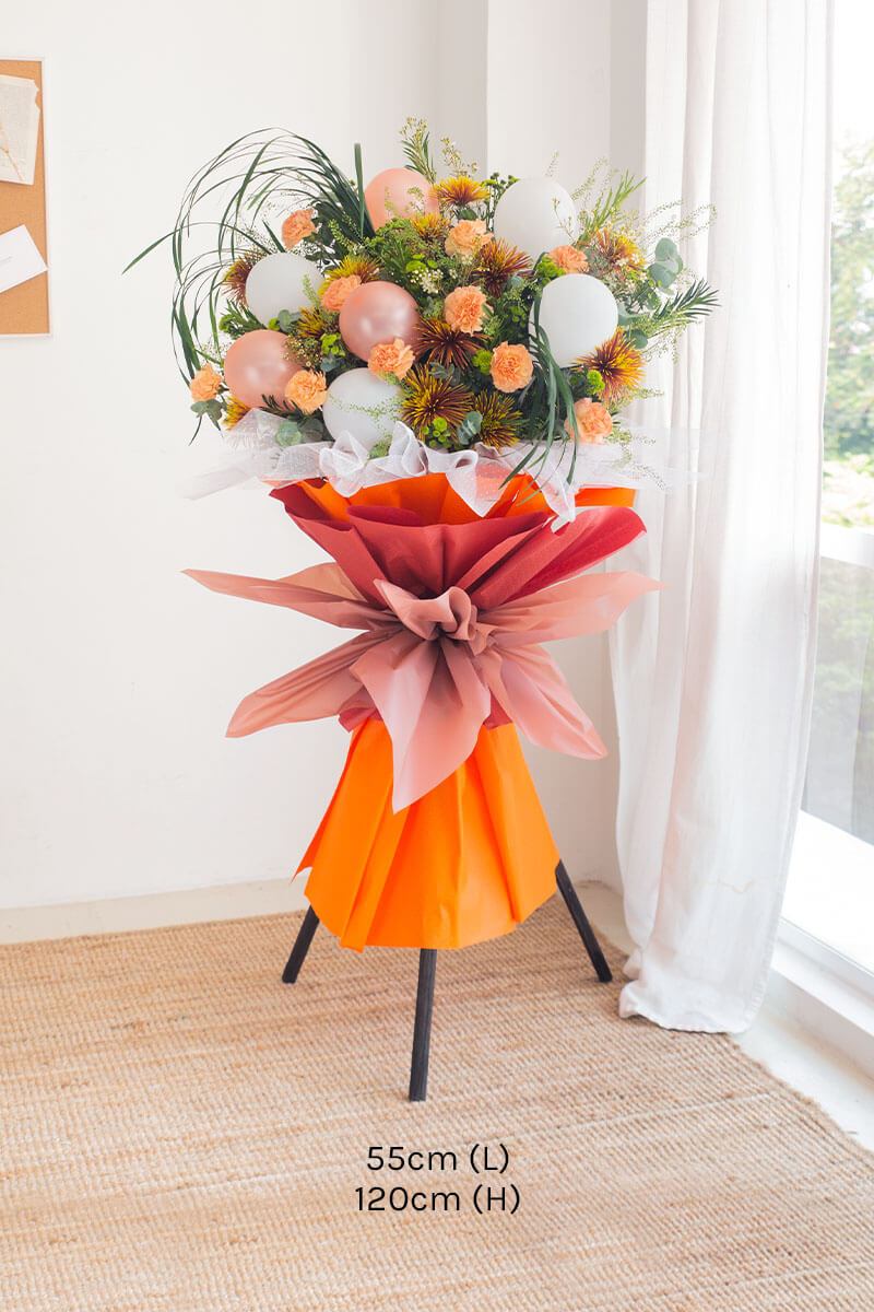 Adora Peach Carnation Flower Stand