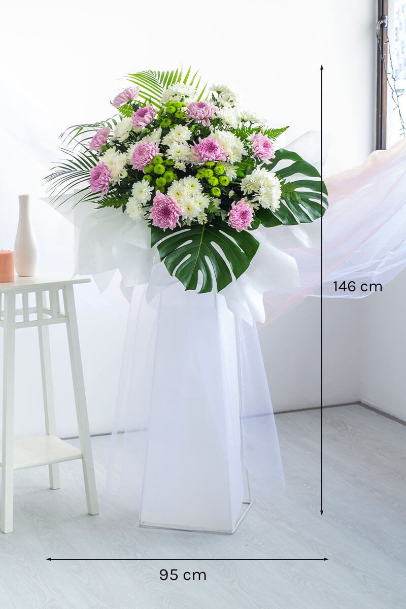 Teigan Lilac Chrysanthemum Condolence Flower Stand