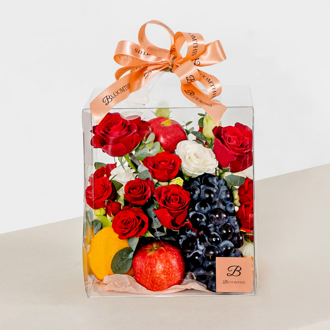 Lucia Flowers & Fruits Gift Box Free Delivery BloomThis