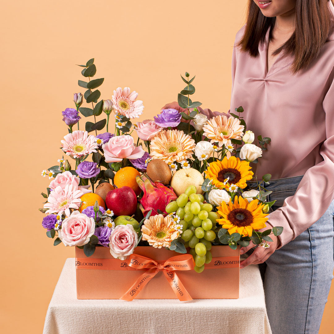 Moana Flowers & Fruit Basket