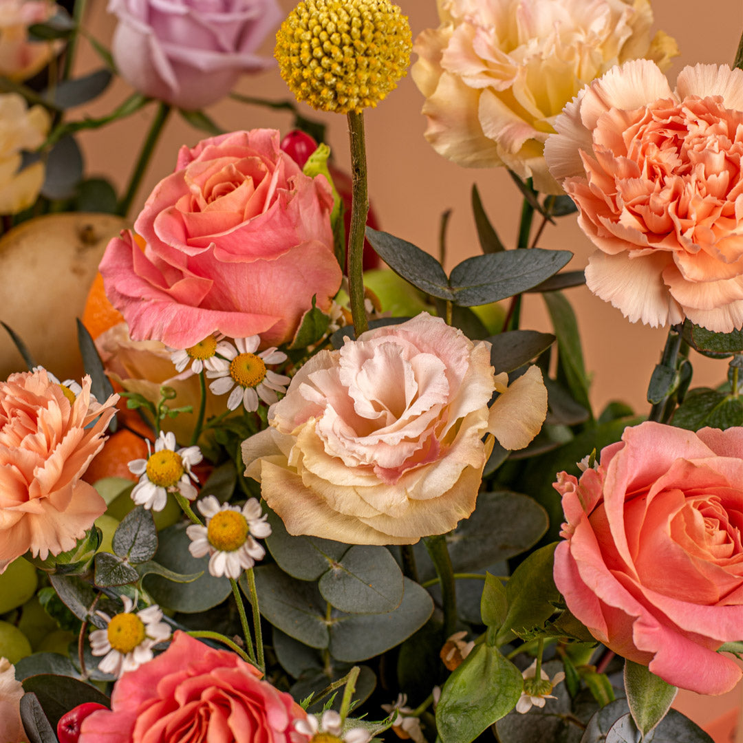 Summer Flowers & Fruit Basket