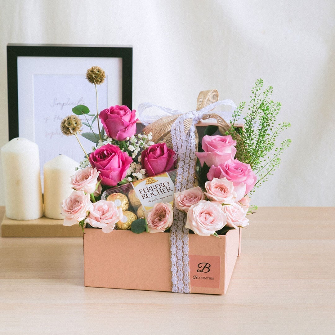 Catalina Flower & Ferrero Chocolate Gift Set (VD)