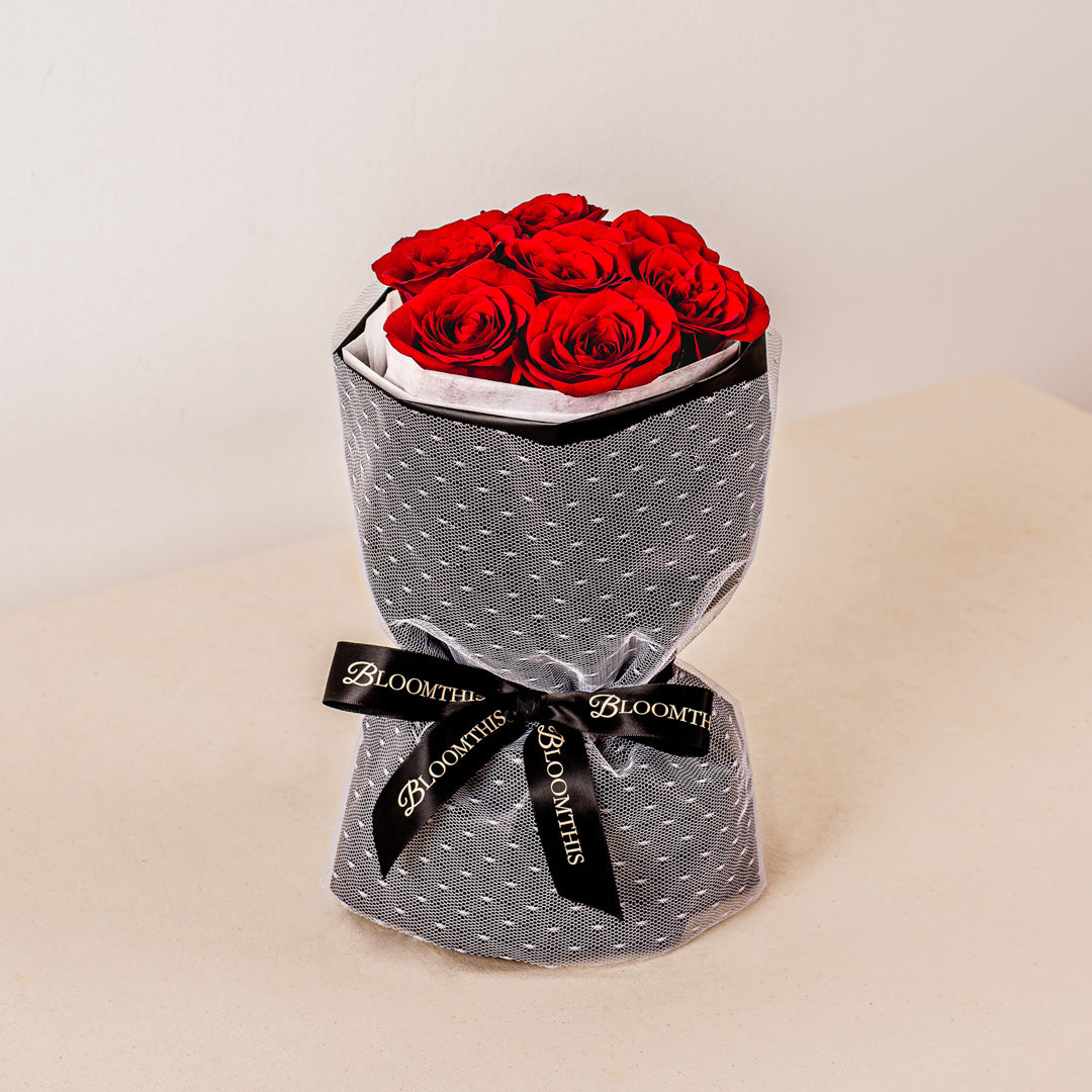 Mini Rachel Red Rose Bouquet + Desire Chain Bag