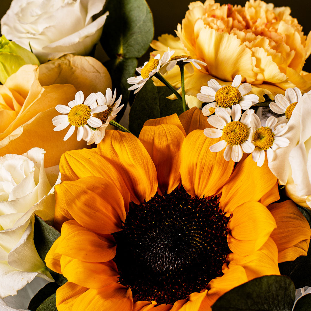Mini Summer Sunflower Bouquet + Desire Chain Bag