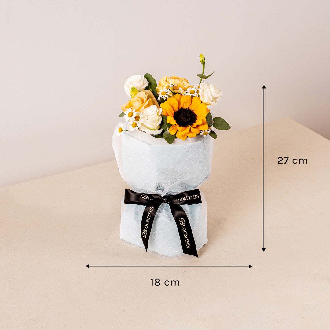 Mini Summer Sunflower Bouquet + Desire Chain Bag